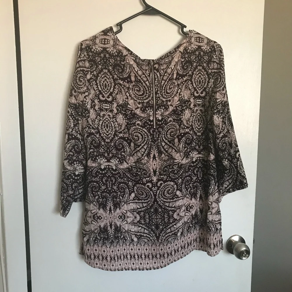 Cynthia Rowley Paisley Tunic Blouse - Size S - Picture 2 of 11